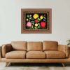 Colorful Roses Wall Panel Home Décor Zardozi Embroidery