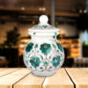 Wisdom & Truth- Beautifully Carved Malachite Marble Inlay Pot